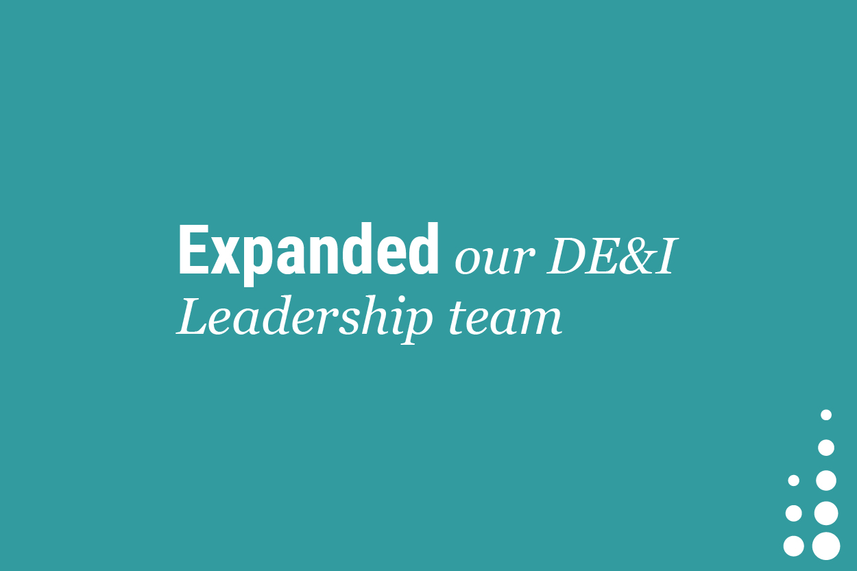 Expanded DE&I leadership team